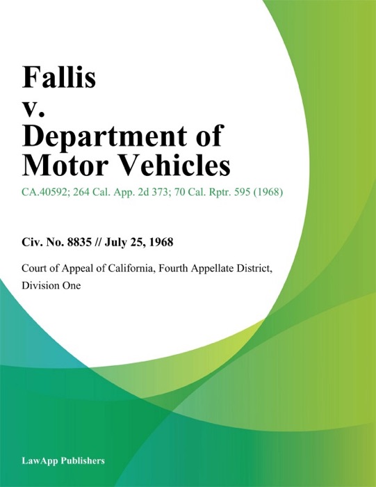 Fallis V. Department Of Motor Vehicles