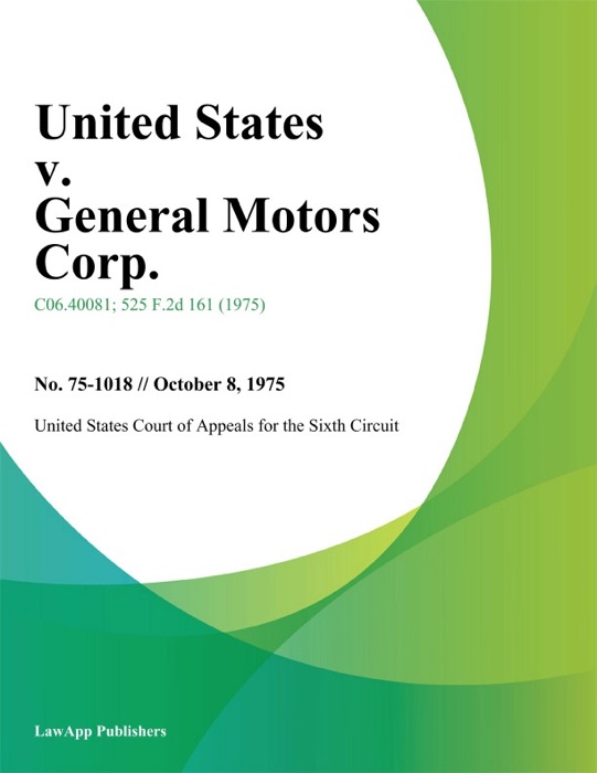 United States v. General Motors Corp.