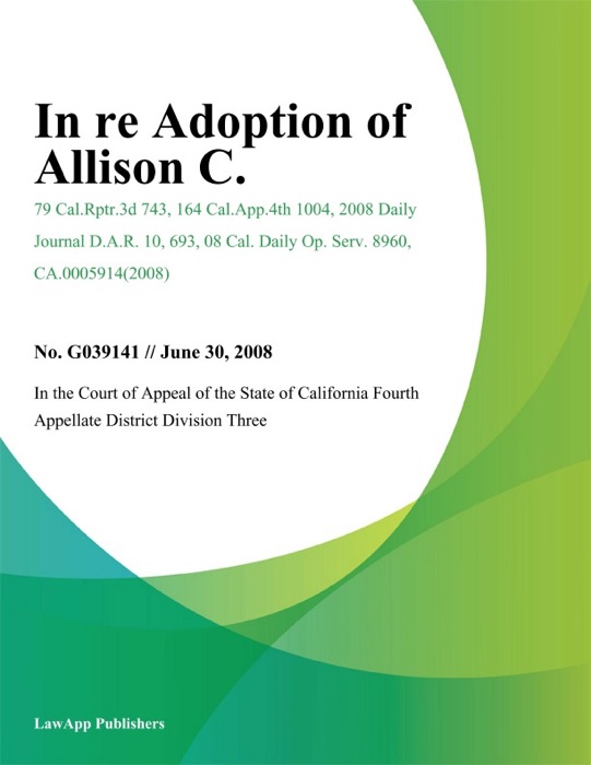 In Re Adoption of Allison C.