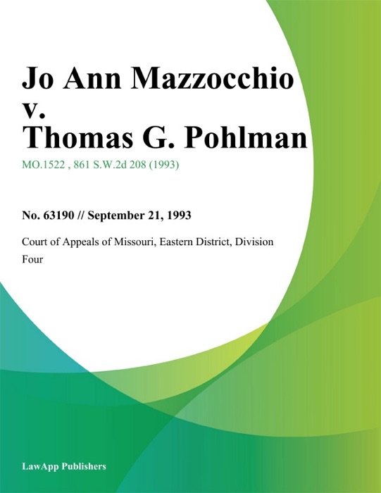 Jo Ann Mazzocchio v. Thomas G. Pohlman