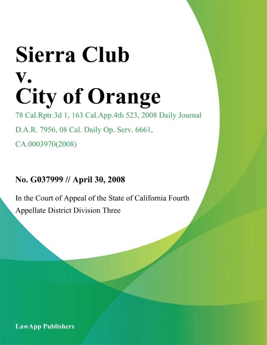Sierra Club v. City of Orange