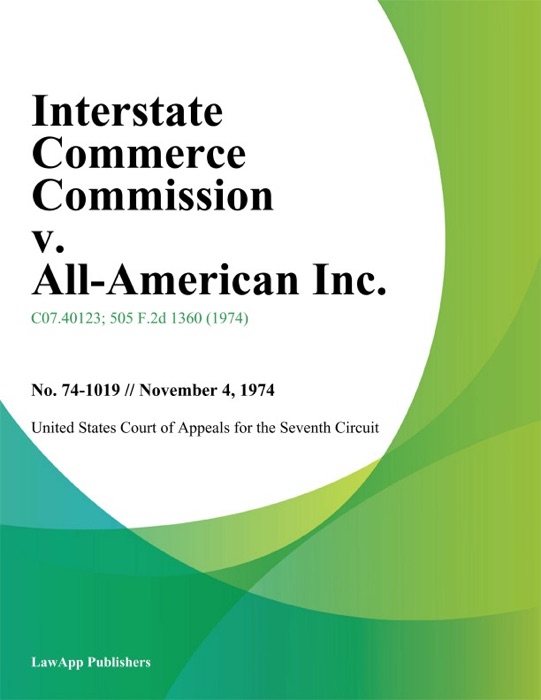 Interstate Commerce Commission v. All-American Inc.