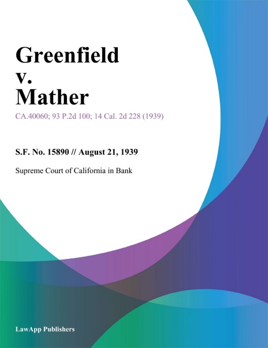 Greenfield V. Mather