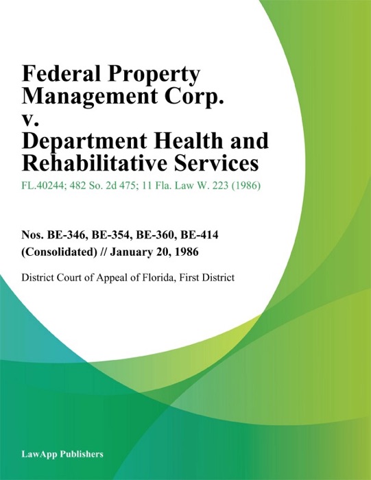 Federal Property Management Corp. v. Department Health and Rehabilitative Services