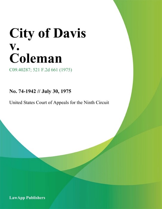 City of Davis v. Coleman
