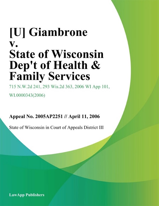 Giambrone v. State of Wisconsin Dept of Health & Family Services