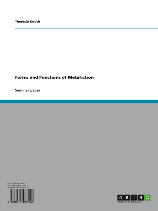 Forms and Functions of Metafiction