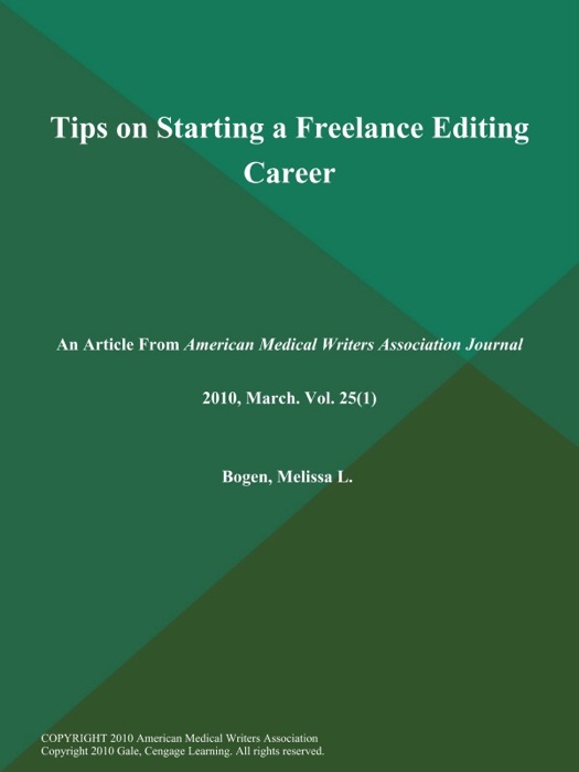 Tips on Starting a Freelance Editing Career