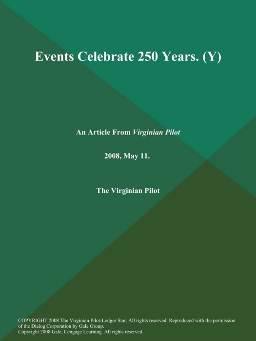 Events Celebrate 250 Years (Y)