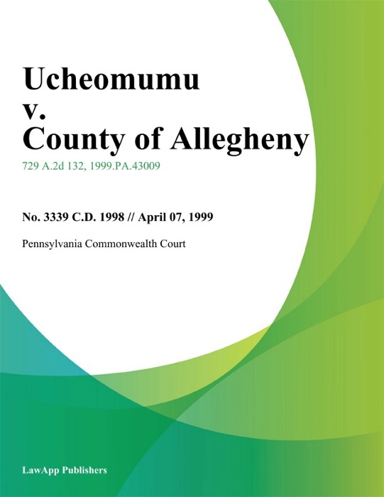 Ucheomumu v. County of Allegheny