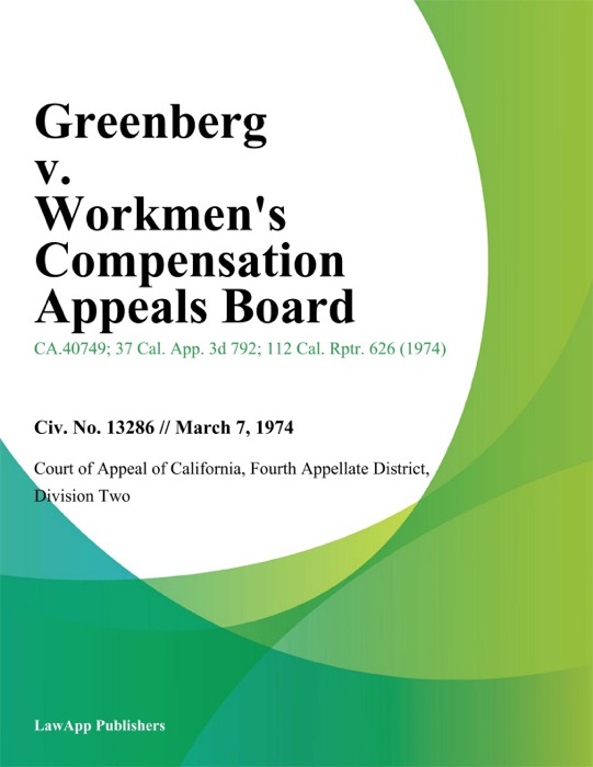 Greenberg v. Workmens Compensation Appeals Board