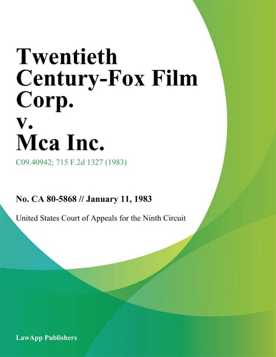 Twentieth Century-Fox Film Corp. v. Mca Inc.