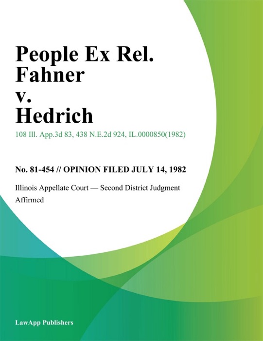 People Ex Rel. Fahner v. Hedrich