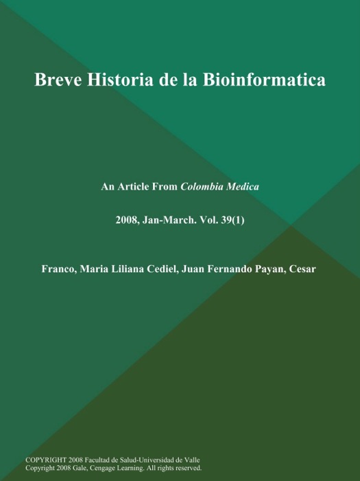 Breve Historia de la Bioinformatica