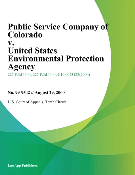 Public Service Company of Colorado v. United States Environmental Protection Agency