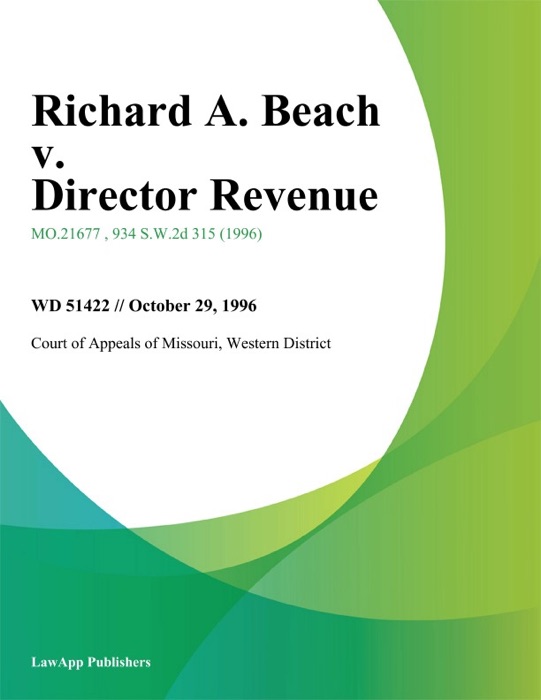 Richard A. Beach v. Director Revenue