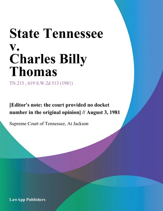 State Tennessee v. Charles Billy Thomas