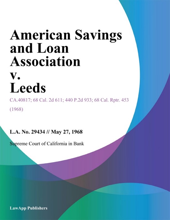 American Savings And Loan Association V. Leeds