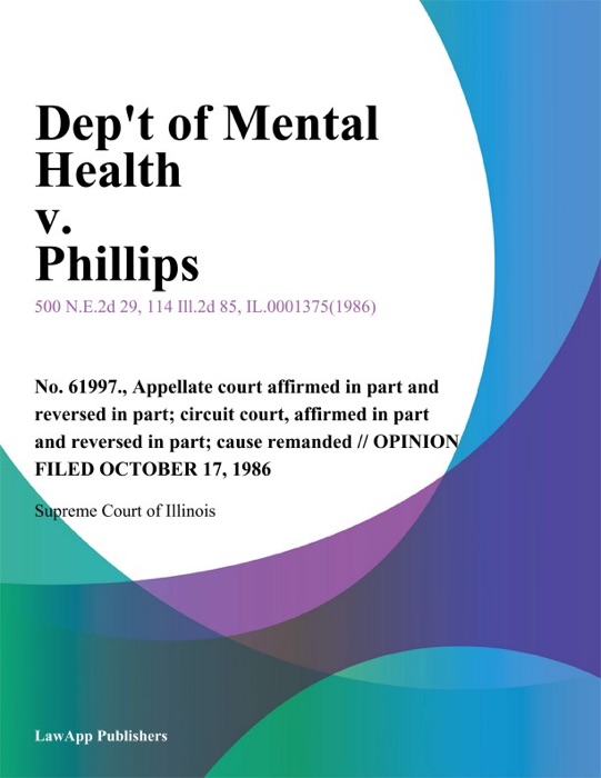 Dep't of Mental Health v. Phillips