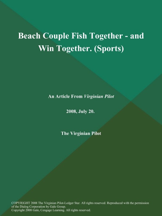 Beach Couple Fish Together - and Win Together (Sports)