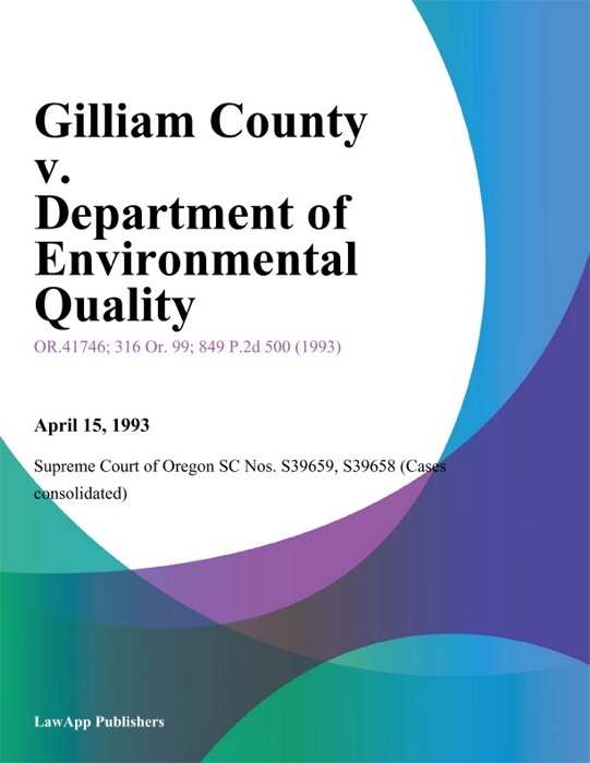 Gilliam County v. Department of Environmental Quality