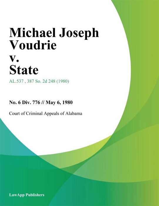 Michael Joseph Voudrie v. State