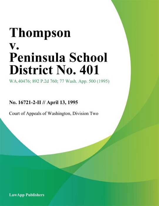 Thompson V. Peninsula School District No. 401