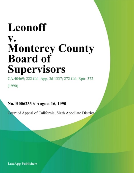 Leonoff v. Monterey County Board of Supervisors