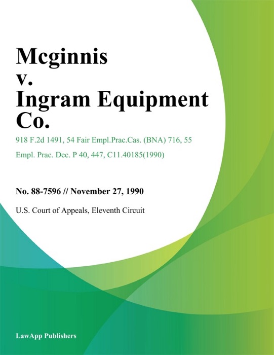 Mcginnis v. Ingram Equipment Co.