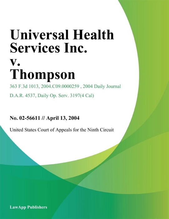 Universal Health Services Inc. v. Thompson