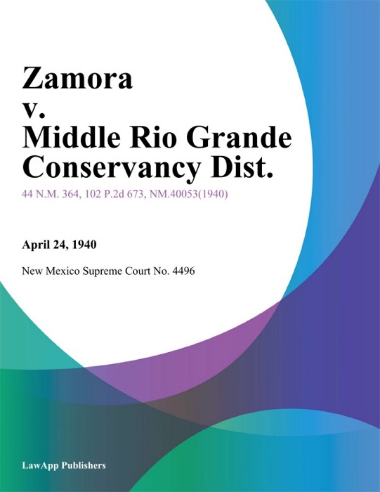 Zamora v. Middle Rio Grande Conservancy Dist.