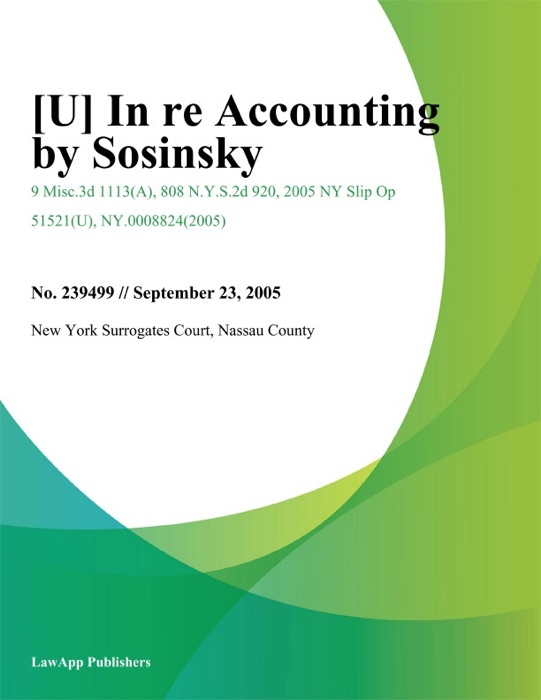 In Re Accounting By Sosinsky