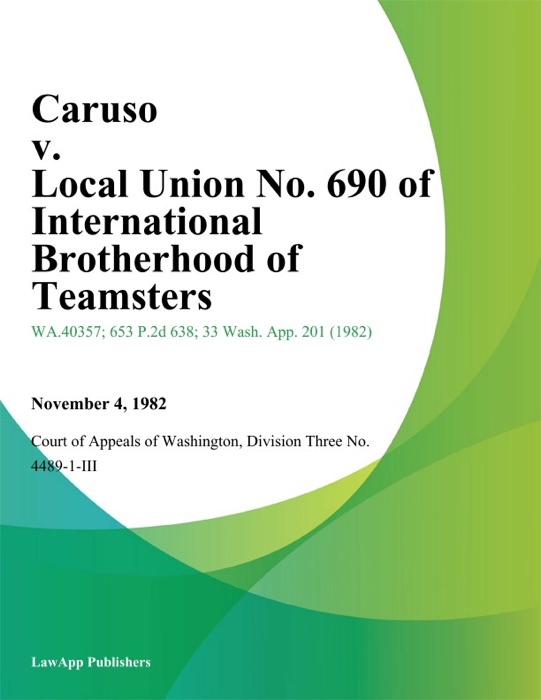 Caruso v. Local Union No. 690 of International Brotherhood of Teamsters