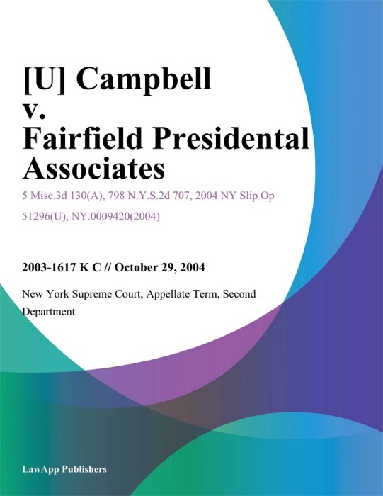 Campbell v. Fairfield Presidental Associates