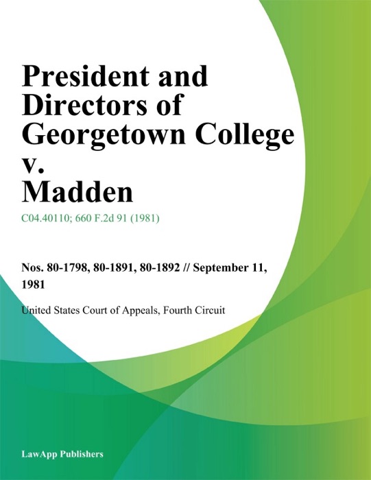 President and Directors of Georgetown College v. Madden