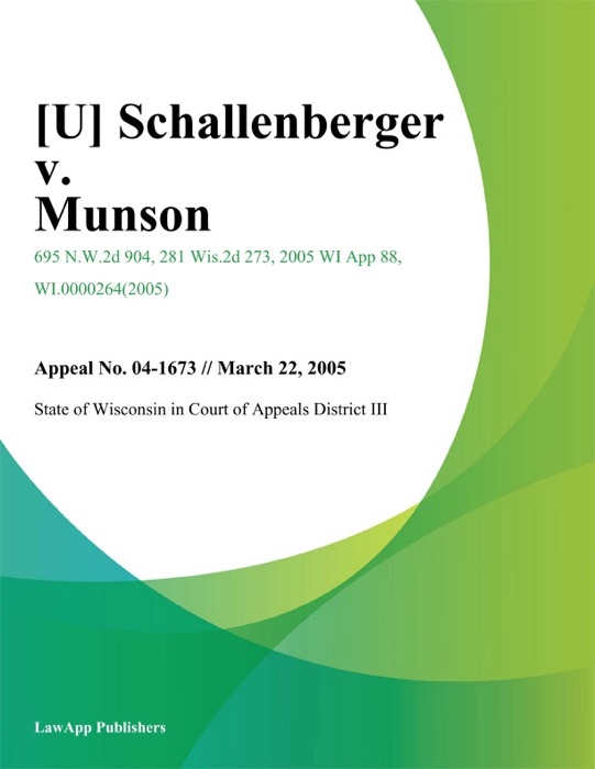 Schallenberger v. Munson