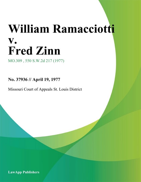 William Ramacciotti v. Fred Zinn