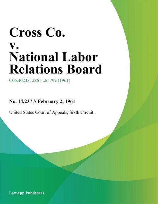 Cross Co. V. National Labor Relations Board