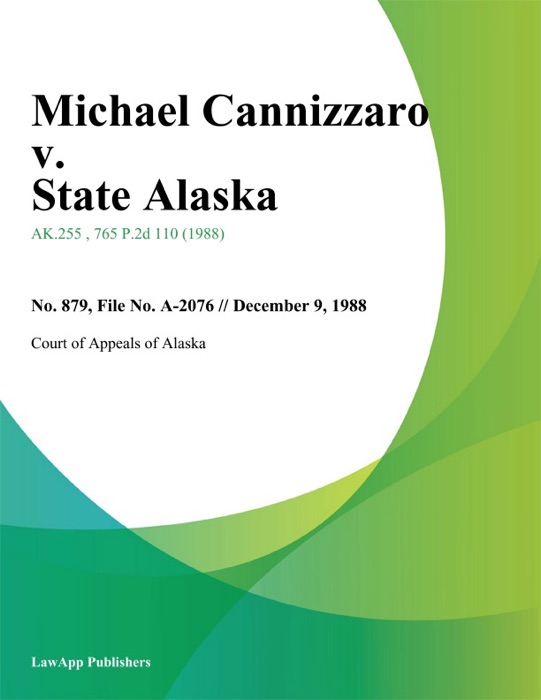 Michael Cannizzaro v. State Alaska