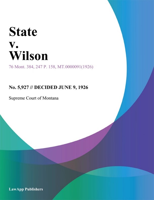 State v. Wilson