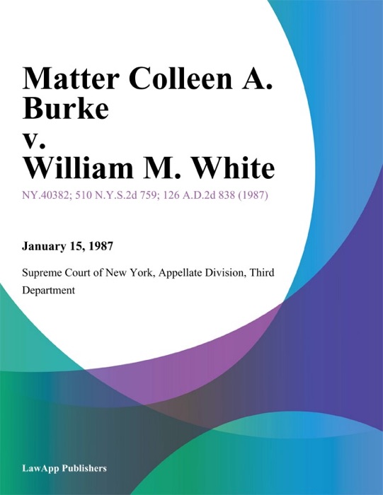 Matter Colleen A. Burke v. William M. White