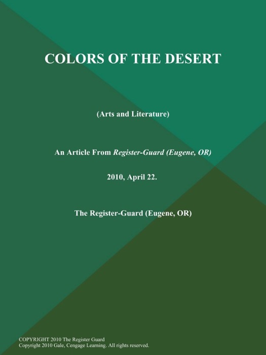 COLORS OF THE Desert (Arts and Literature)