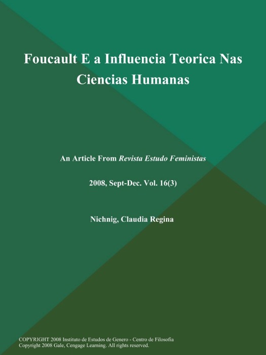 Foucault E a Influencia Teorica Nas Ciencias Humanas