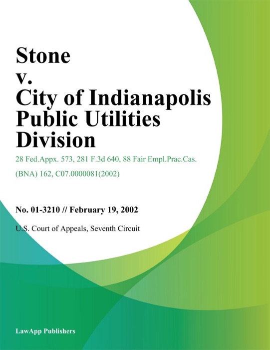 Stone v. City of Indianapolis Public Utilities Division