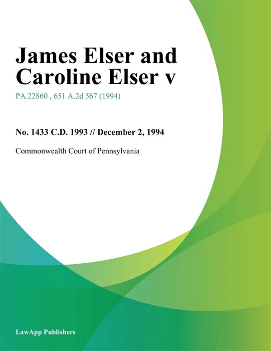 James Elser and Caroline Elser V.