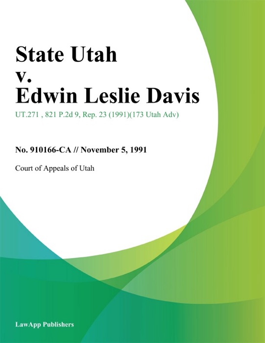 State Utah v. Edwin Leslie Davis