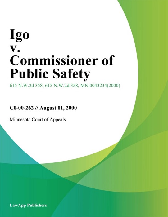 Igo v. Commissioner of Public Safety
