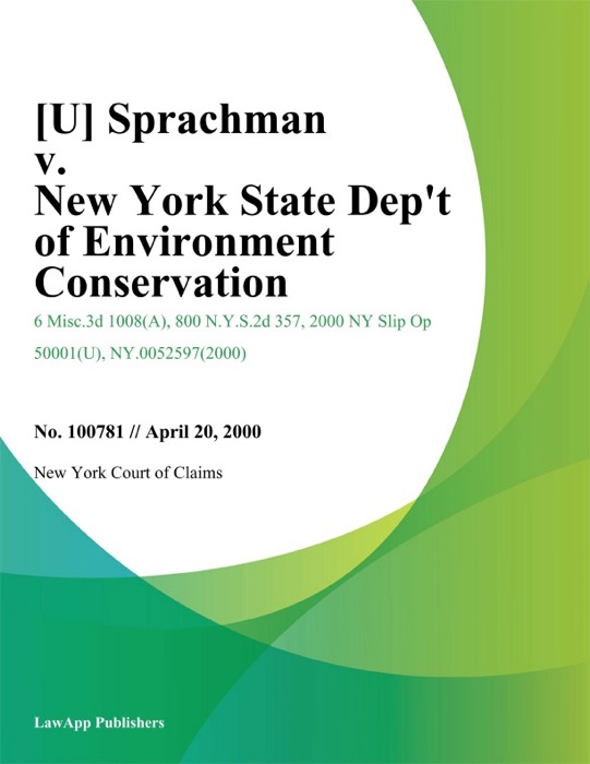 Sprachman v. New York State Dept of Environment Conservation
