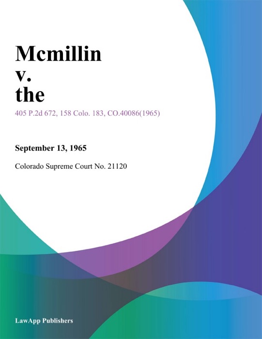 Mcmillin v. The