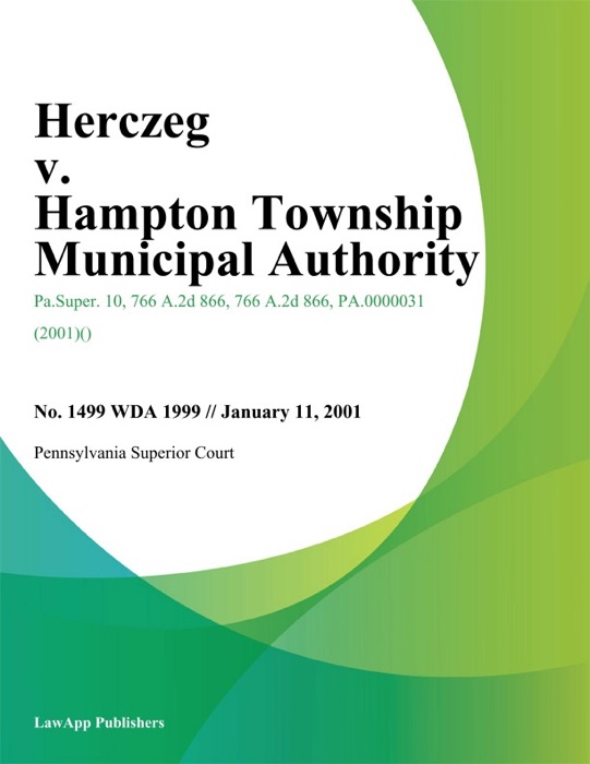 Herczeg v. Hampton Township Municipal Authority